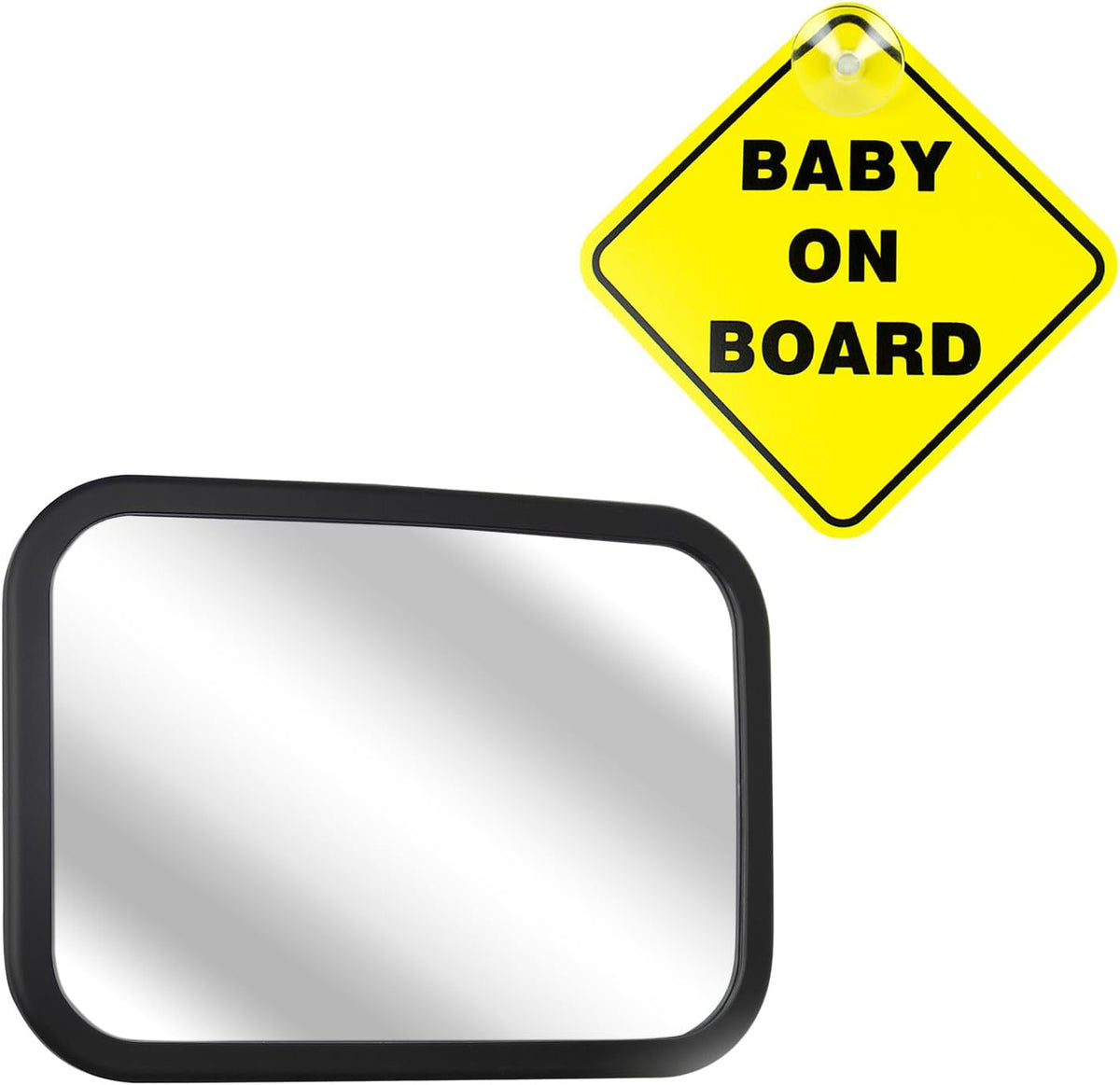Baby Car Mirror for Rear Facing Seat, Black