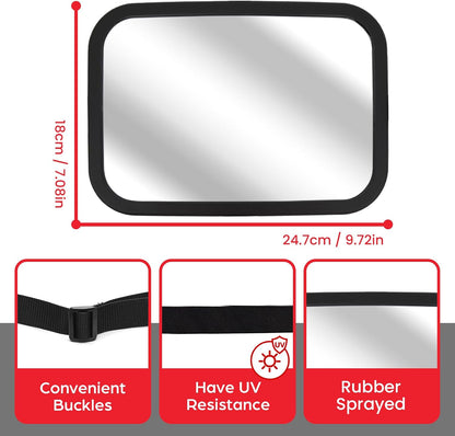 Baby Car Mirror for Rear Facing Seat, Black