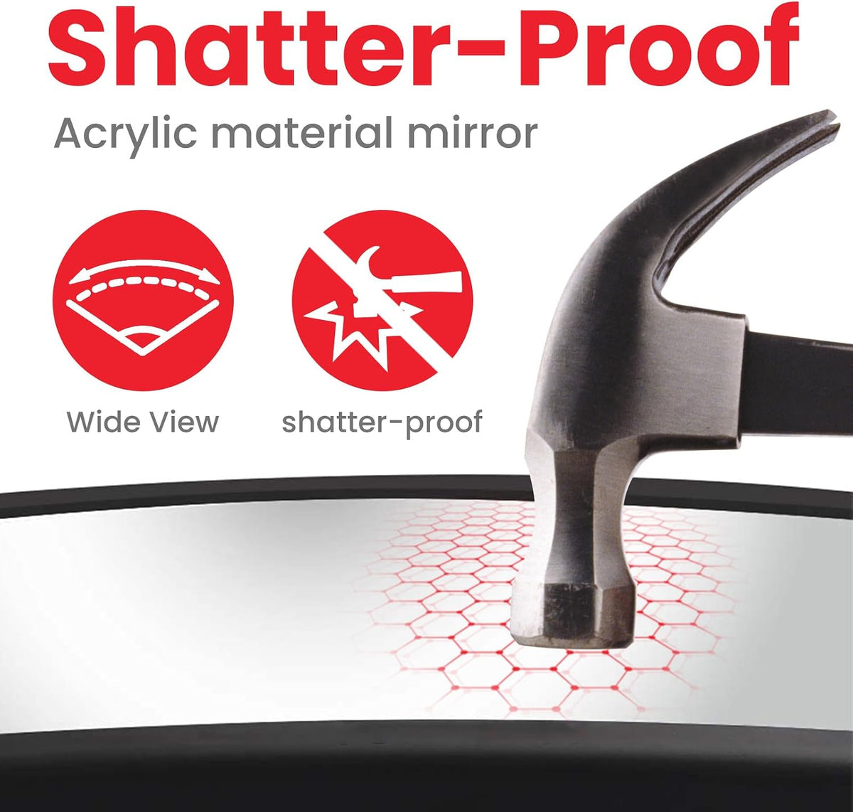 Baby Car Mirror for Rear Facing Seat, Black