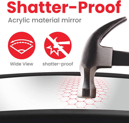 Baby Car Mirror for Rear Facing Seat, Black