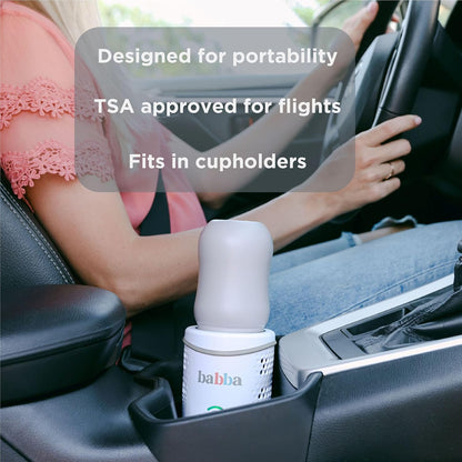 Babba Baby Bottle Cooler+Warmer - Refrigerate, Warm, & Feed All-in-One