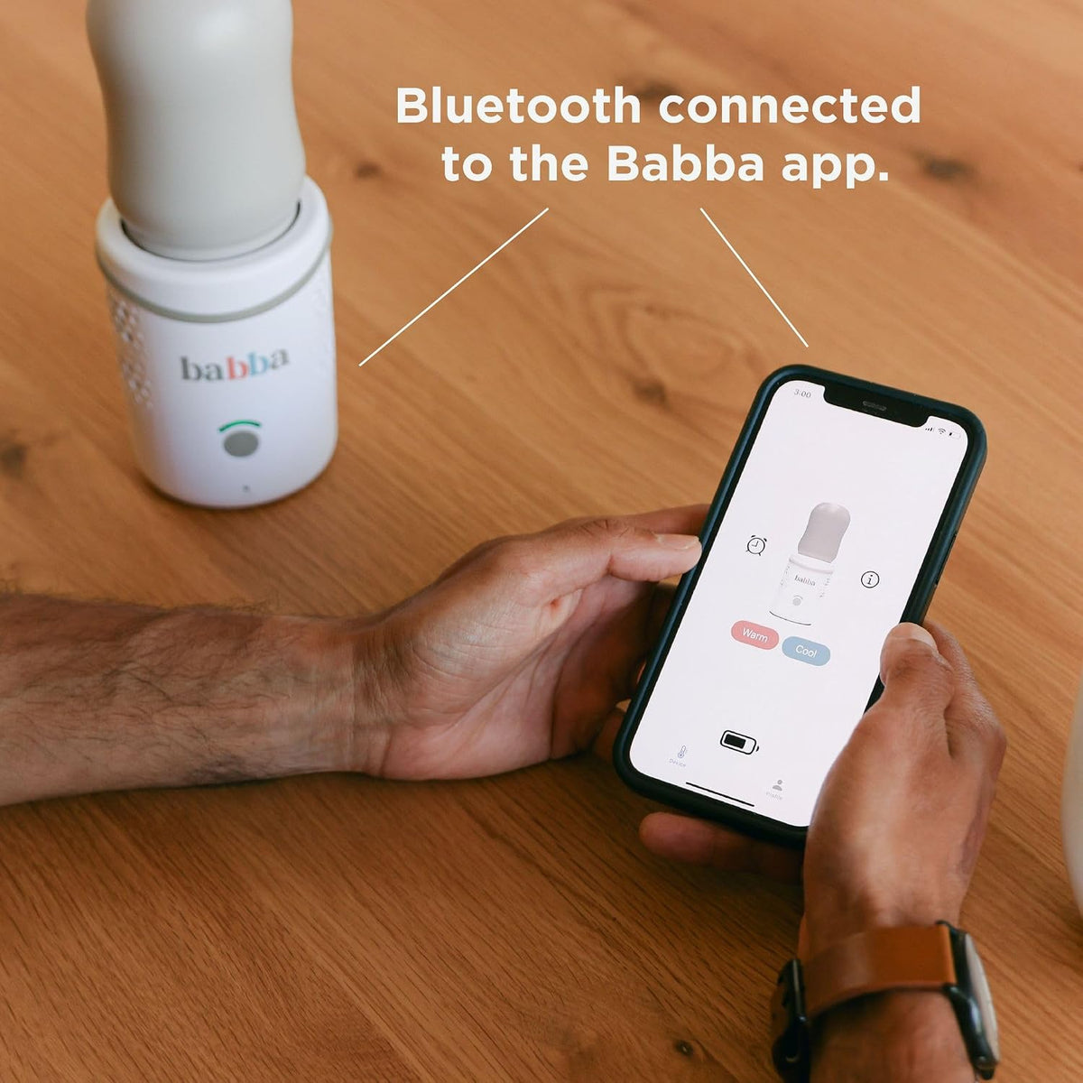 Babba Baby Bottle Cooler+Warmer - Refrigerate, Warm, & Feed All-in-One