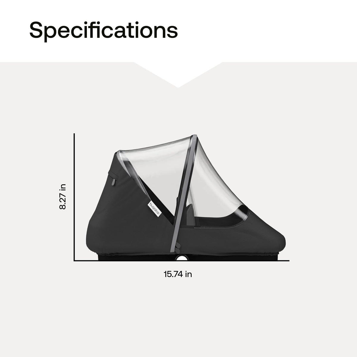 High Performance Rain Cover – 180° Zipper Access, Transparent Window, Reflective Strip, PVC-Free Weather Shield for Bassinet & Seat, Fits Cameleon 3, Fox, Lynx & Kangaroo