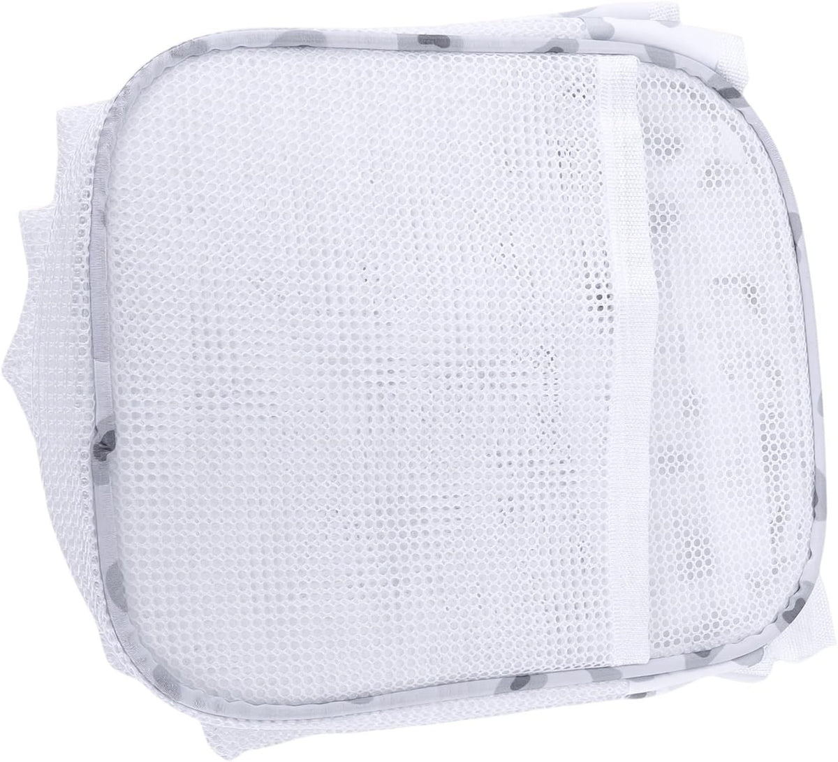 Extra Large Bath Toy Organizer, Polyester Mesh Storage Holder with 3 Compartments for Quick Drying and Easy Water Drainage in Kids Bathroom (White Three Grid)