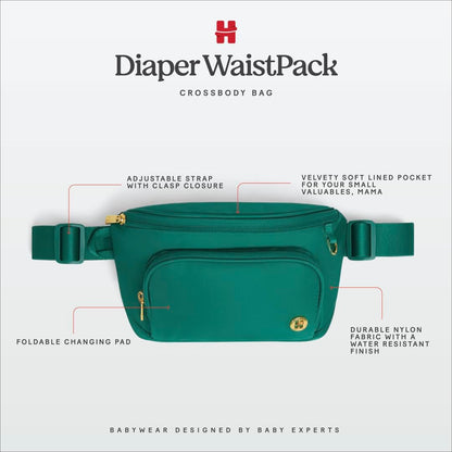 Unisex-Adult Diaper Waistpack Crossbody Bag