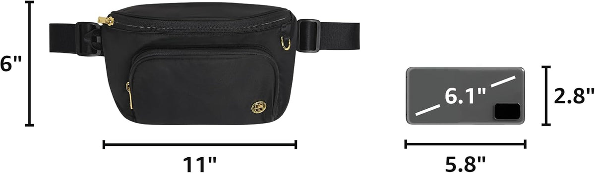 Unisex-Adult Diaper Waistpack Crossbody Bag