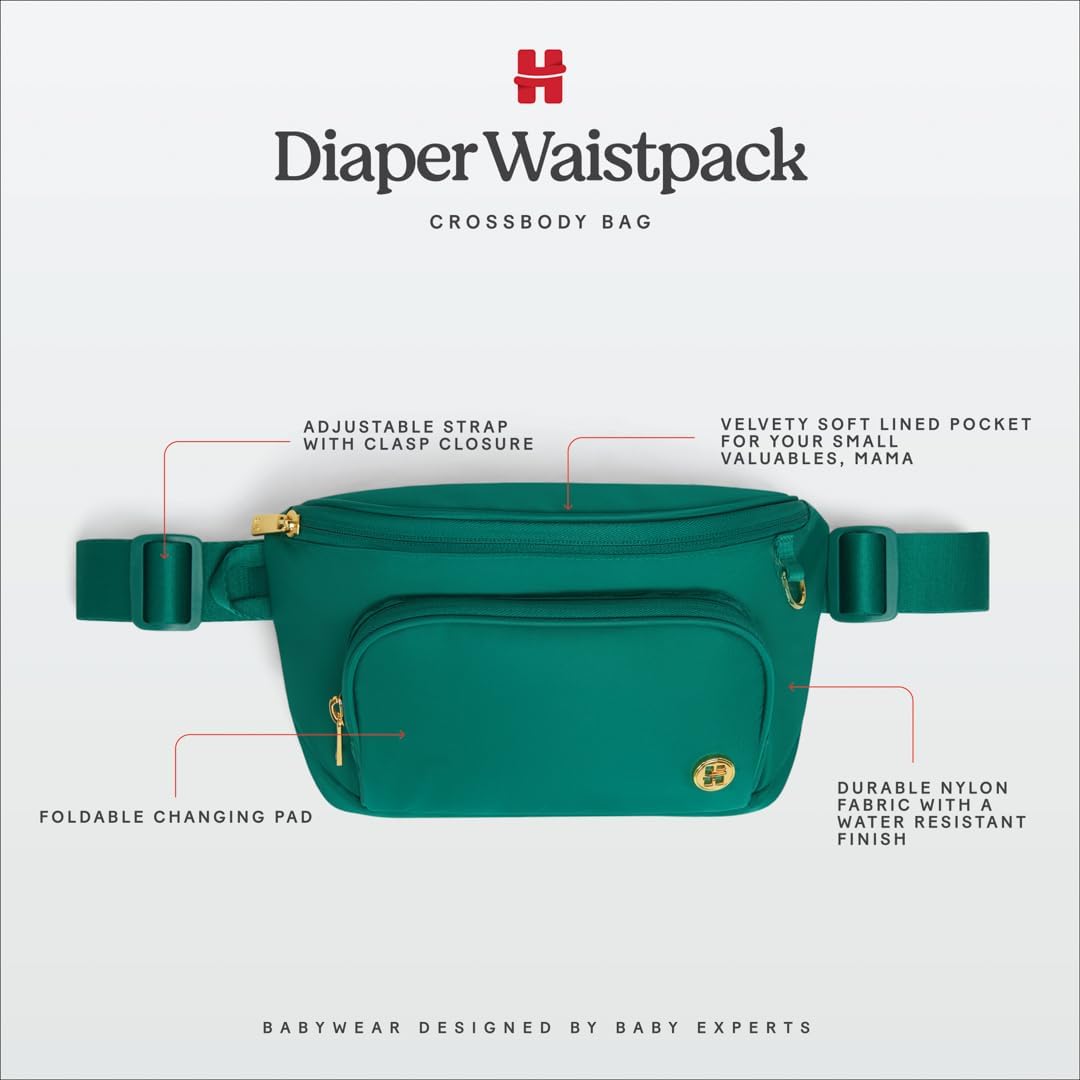 Unisex-Adult Diaper Waistpack Crossbody Bag
