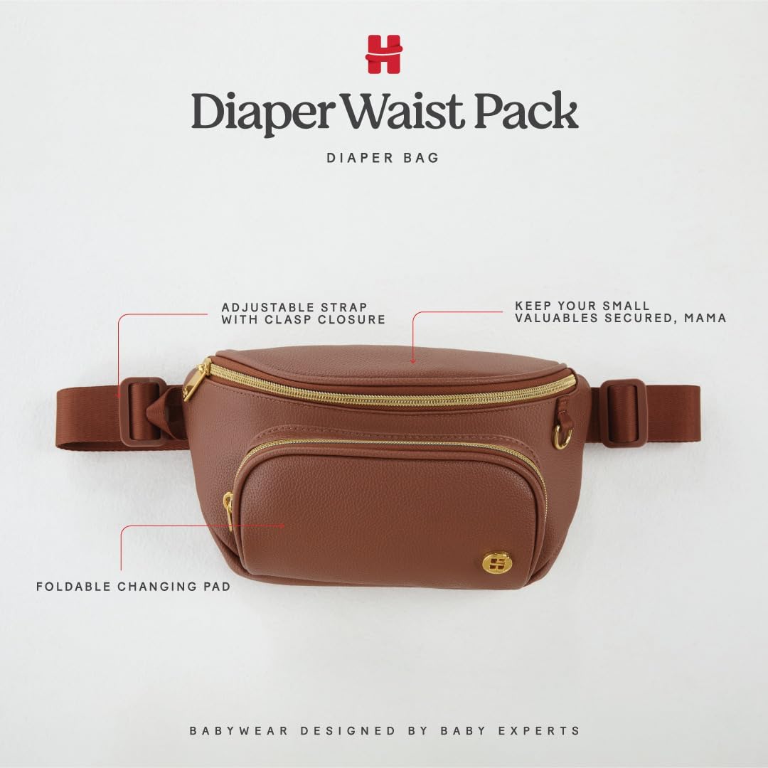 Unisex-Adult Diaper Waistpack Crossbody Bag