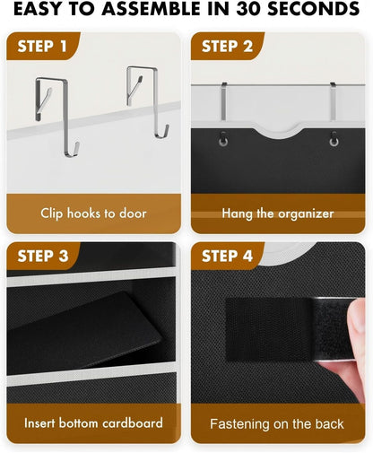 Over the Door Organizer, Compact Hanging Storage for Nursery Bathroom