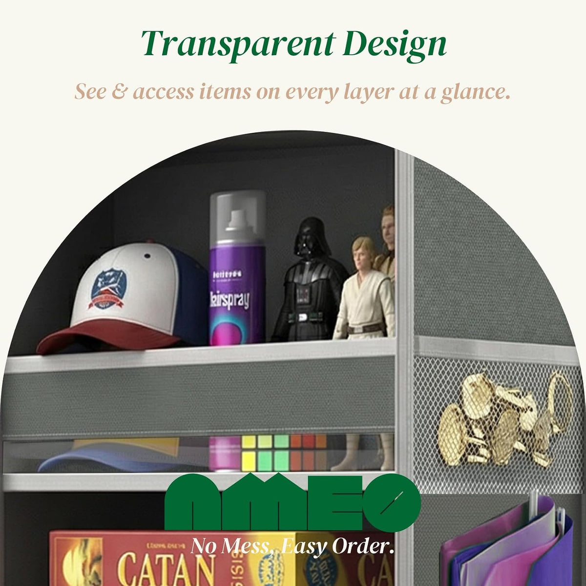 Over the Door Organizer, Compact Hanging Storage for Nursery Bathroom