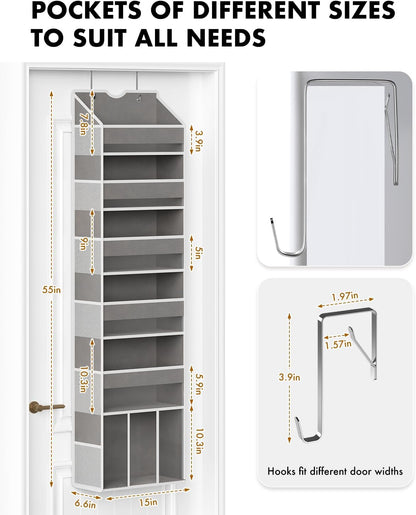 Over the Door Organizer, Compact Hanging Storage for Nursery Bathroom