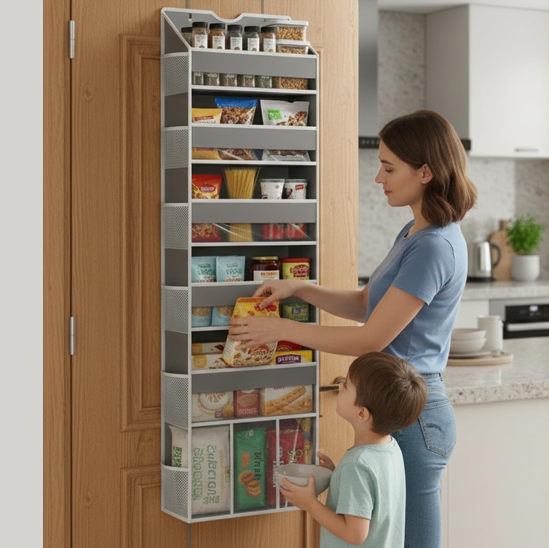 Over the Door Organizer, Compact Hanging Storage for Nursery Bathroom