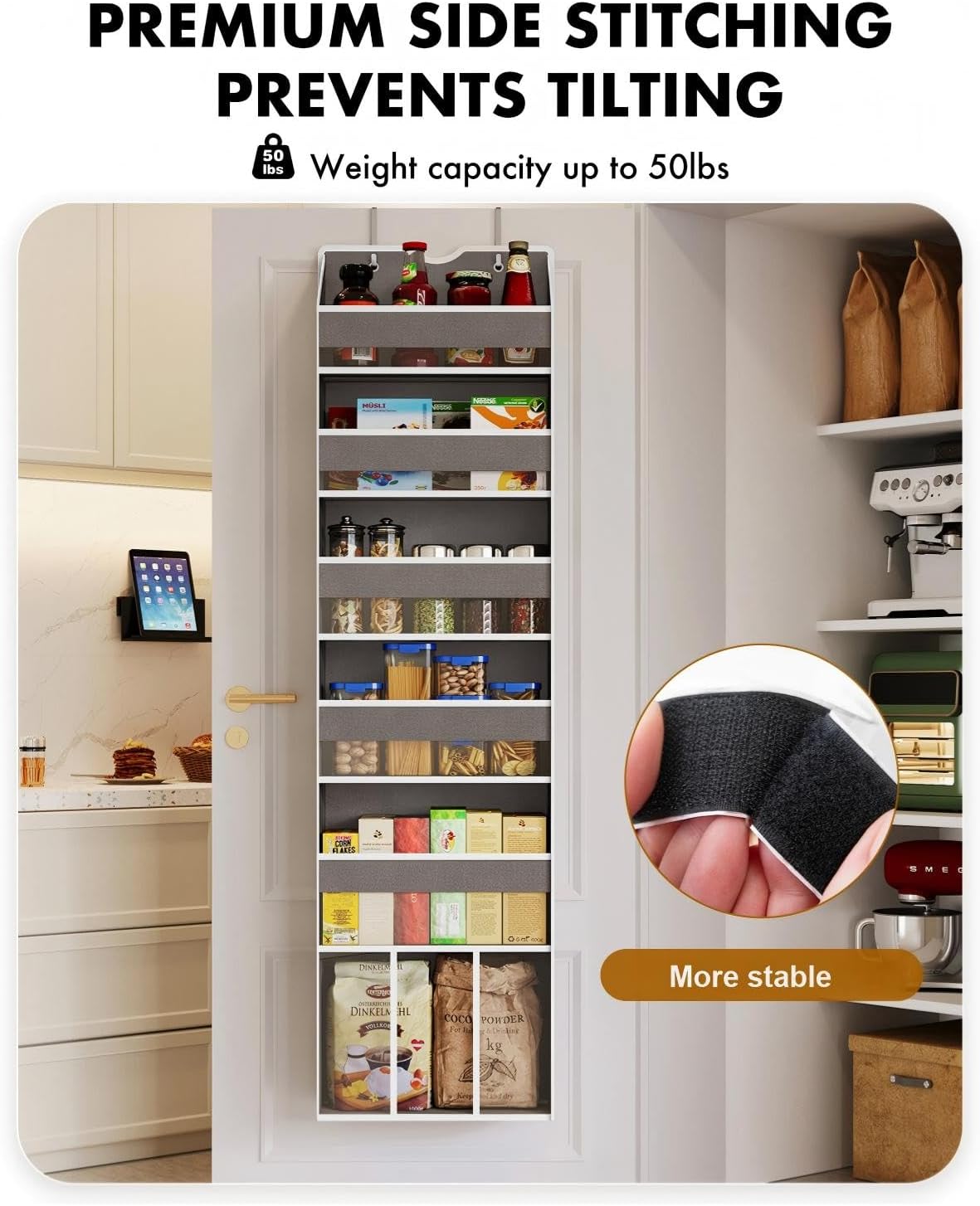 Over the Door Organizer, Compact Hanging Storage for Nursery Bathroom