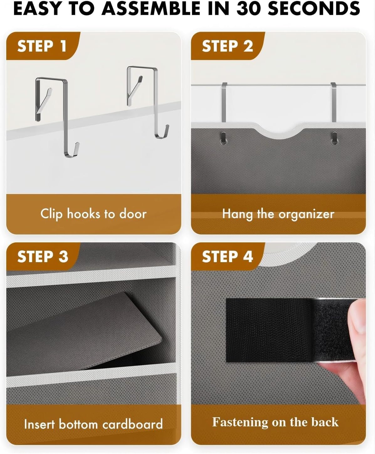 Over the Door Organizer, Compact Hanging Storage for Nursery Bathroom