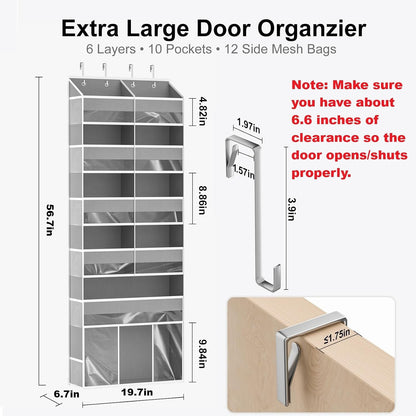 Over the Door Organizer, Compact Hanging Storage for Nursery Bathroom
