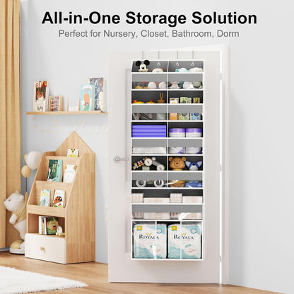 Over the Door Organizer, Compact Hanging Storage for Nursery Bathroom