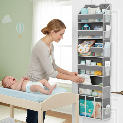 Over the Door Organizer, Compact Hanging Storage for Nursery Bathroom
