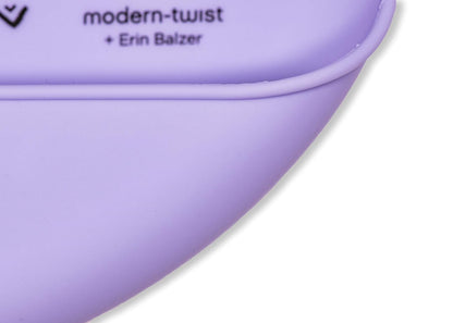 Bundle Bucket-Bib and matching Sipping Cup 100% Food-Grade Silicone, Waterproof and Reusable – Badger Family Lavender
