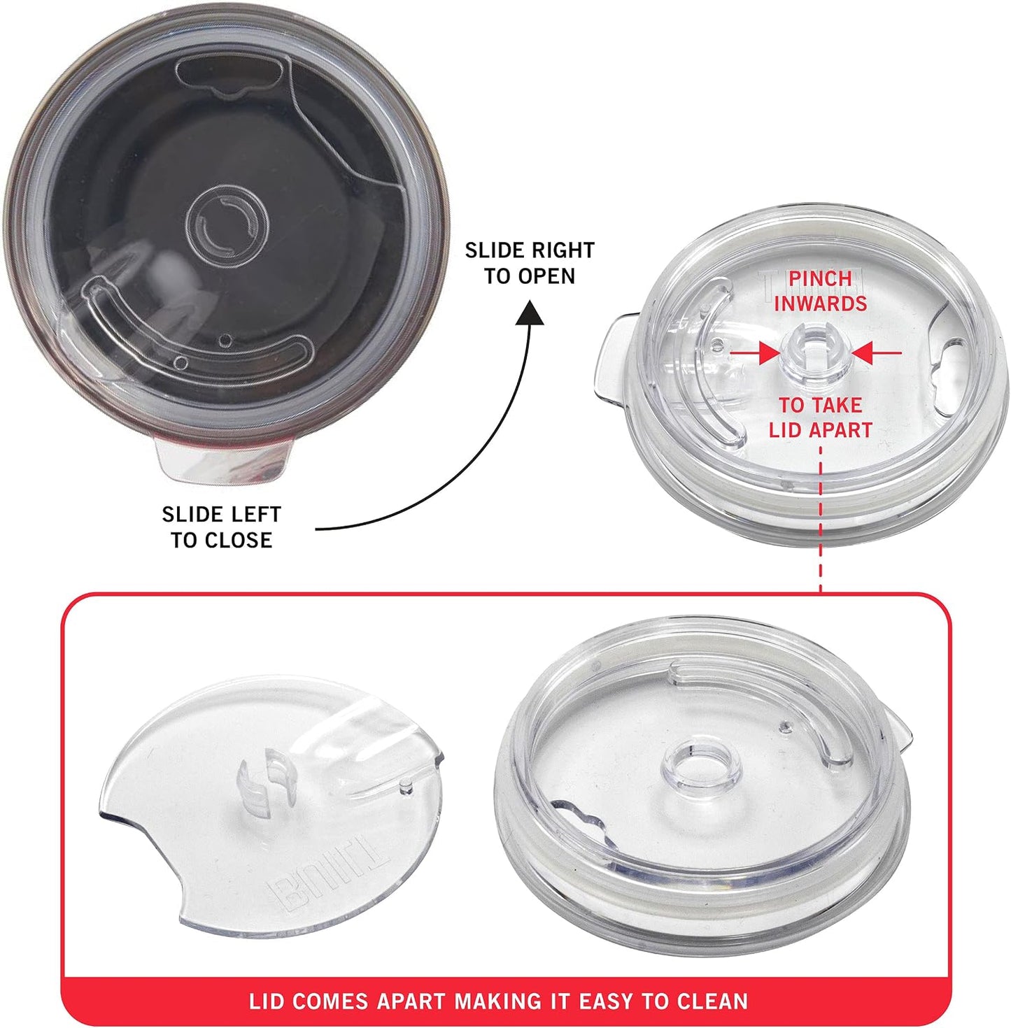 20 Ounce Double Wall Vacuum Sealed Stainless Steel Coffee and Water Tumbler Easy to Clean Tritan Lid with Rotating Splash Guard, Pink (5286294)