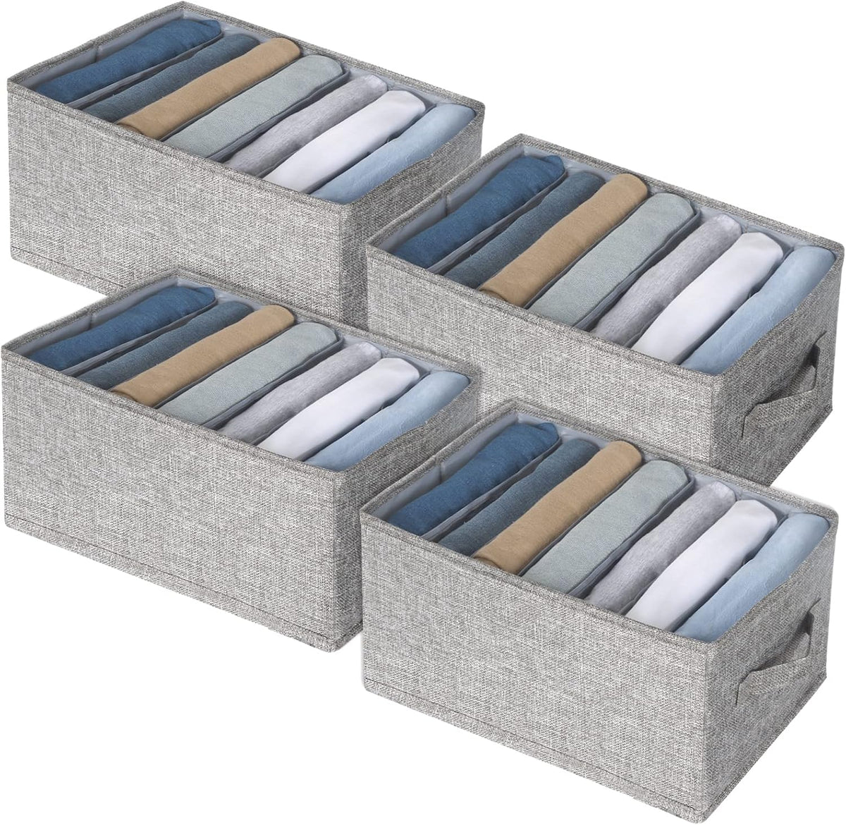 Wardrobe Clothes Organizer 4 Pack 7 Grid Closet Storage Divider Bins