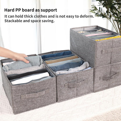 Wardrobe Clothes Organizer 4 Pack 7 Grid Closet Storage Divider Bins