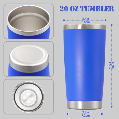 20 oz Tumbler Insulated Tumblers Stainless Steel Coffee Mug,SS 1PCS | Double Wall Vacuum Travel Coffee Tumbler ,Powder Coated Tumbler Cup Keep Hot & Cold
