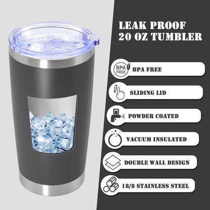 20 oz Tumbler Insulated Tumblers Stainless Steel Coffee Mug,SS 1PCS | Double Wall Vacuum Travel Coffee Tumbler ,Powder Coated Tumbler Cup Keep Hot & Cold