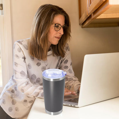 20 oz Tumbler Insulated Tumblers Stainless Steel Coffee Mug,SS 1PCS | Double Wall Vacuum Travel Coffee Tumbler ,Powder Coated Tumbler Cup Keep Hot & Cold