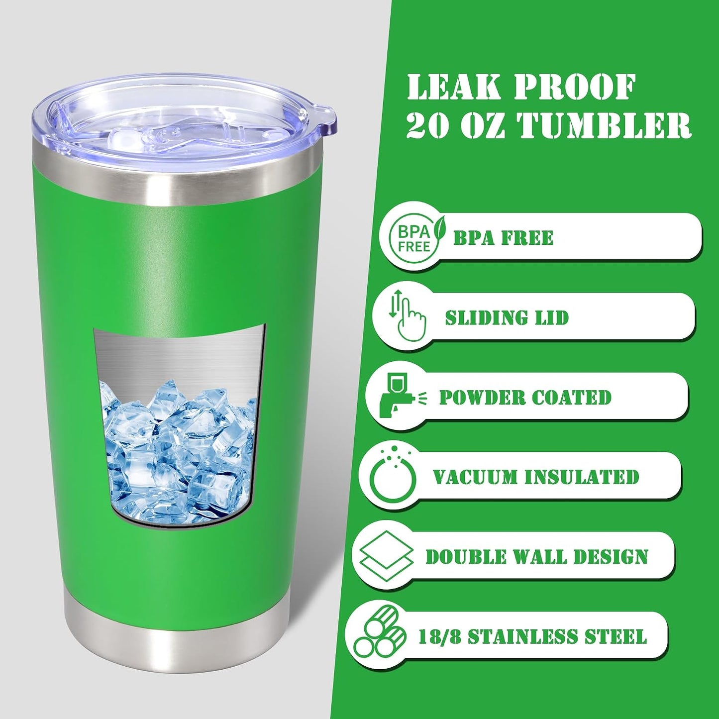 20 oz Tumbler Insulated Tumblers Stainless Steel Coffee Mug,SS 1PCS | Double Wall Vacuum Travel Coffee Tumbler ,Powder Coated Tumbler Cup Keep Hot & Cold