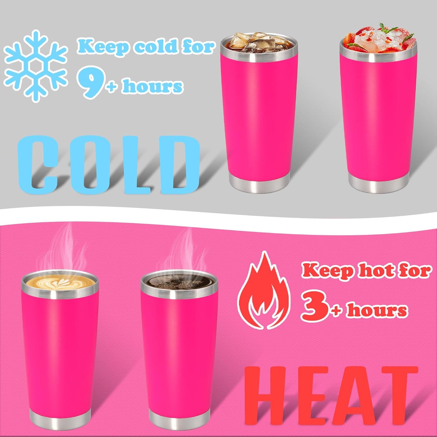 20 oz Tumbler Insulated Tumblers Stainless Steel Coffee Mug,SS 1PCS | Double Wall Vacuum Travel Coffee Tumbler ,Powder Coated Tumbler Cup Keep Hot & Cold