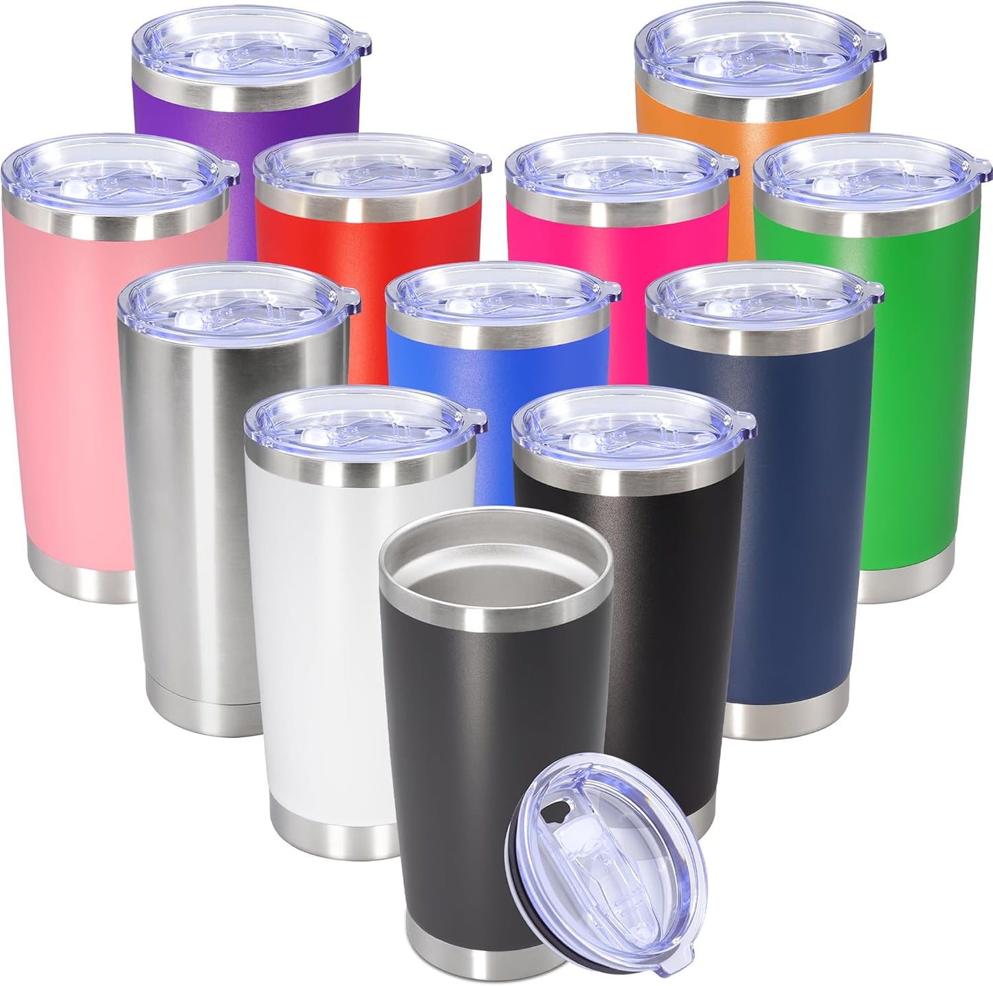20 oz Tumbler Insulated Tumblers Stainless Steel Coffee Mug,SS 1PCS | Double Wall Vacuum Travel Coffee Tumbler ,Powder Coated Tumbler Cup Keep Hot & Cold