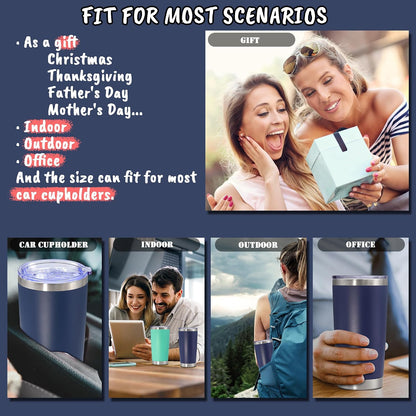 20 oz Tumbler Insulated Tumblers Stainless Steel Coffee Mug,SS 1PCS | Double Wall Vacuum Travel Coffee Tumbler ,Powder Coated Tumbler Cup Keep Hot & Cold