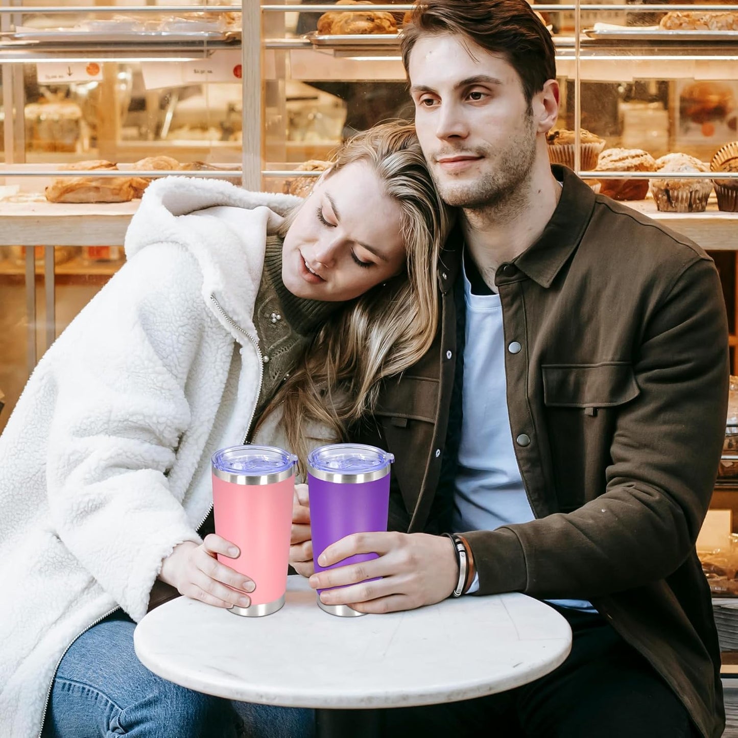 20 oz Tumbler Insulated Tumblers Stainless Steel Coffee Mug,SS 1PCS | Double Wall Vacuum Travel Coffee Tumbler ,Powder Coated Tumbler Cup Keep Hot & Cold