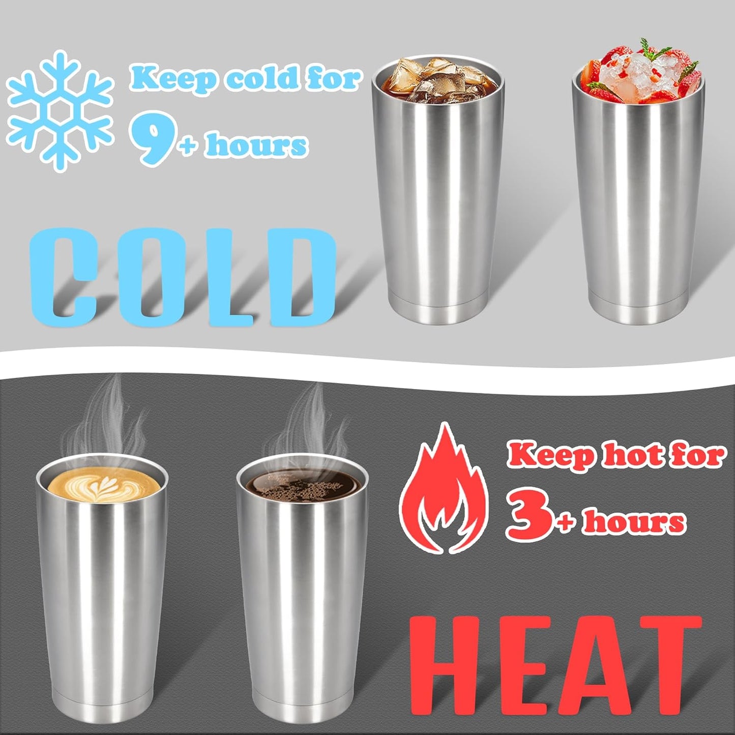 20 oz Tumbler Insulated Tumblers Stainless Steel Coffee Mug,SS 1PCS | Double Wall Vacuum Travel Coffee Tumbler ,Powder Coated Tumbler Cup Keep Hot & Cold