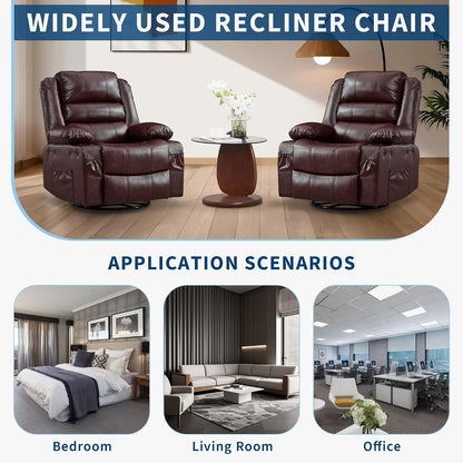 Rocking Recliner Chair for Adults Corduroy Wide Upholstered Glider Recliner with Cup Holder Deep Seat Single Sofa Rocker Chair for Nursery Living Room