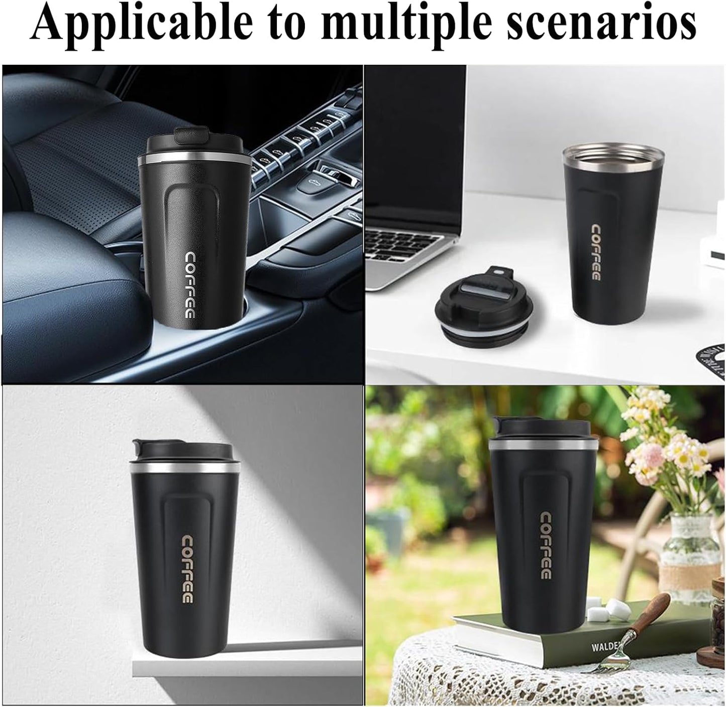 Stainless Steel Coffee Mug,Leak Proof Coffee Travel Mug Cup, Thermal Cup