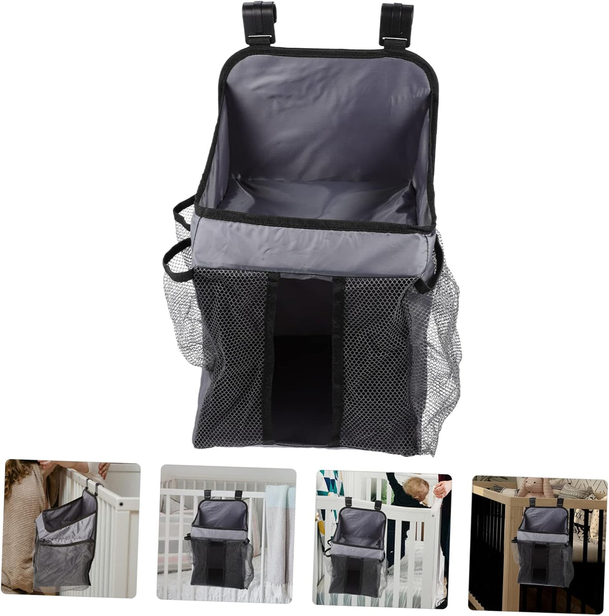 Hanging Organizer Diaper Stacker Pockets Storage Organizer for Diapers Items Neutral Style