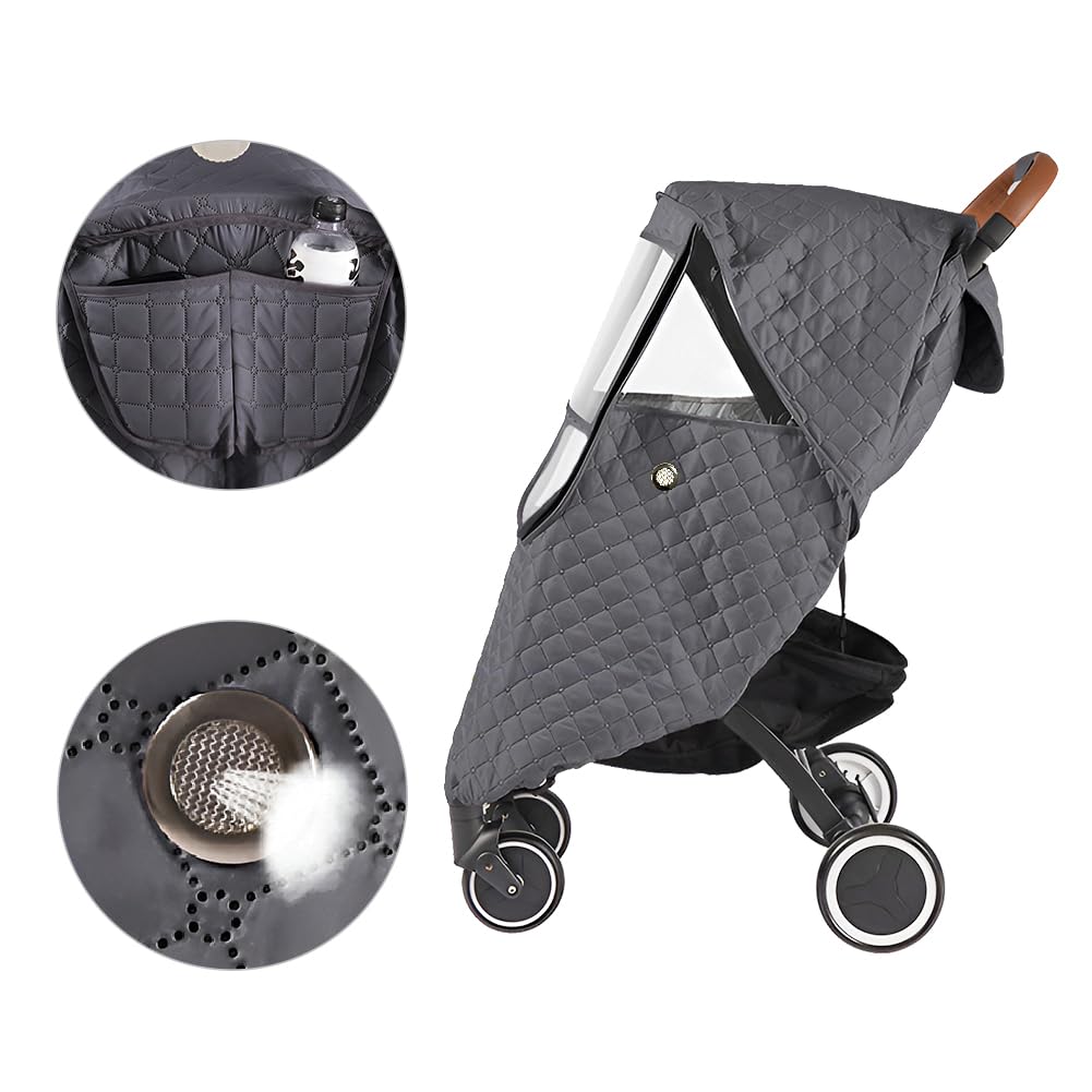 Winter Stroller Rain Cover Warm Stroller Weather Shield Universal Stroller Accessory,Protect from Rain Snow Dust Sun