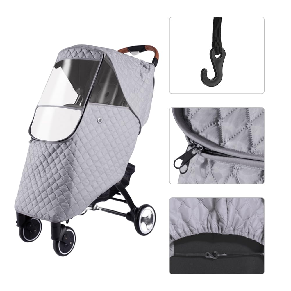 Winter Stroller Rain Cover Warm Stroller Weather Shield Universal Stroller Accessory,Protect from Rain Snow Dust Sun