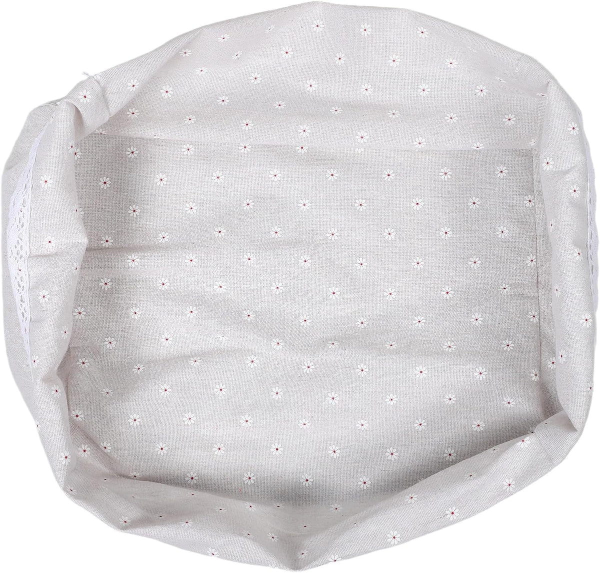 Woven Basket Liner Replacement for Baby Nursery - Breathable Washable Floral Fabric Insert for Nursery Diaper Caddy, Toy Organizer, Laundry Hamper