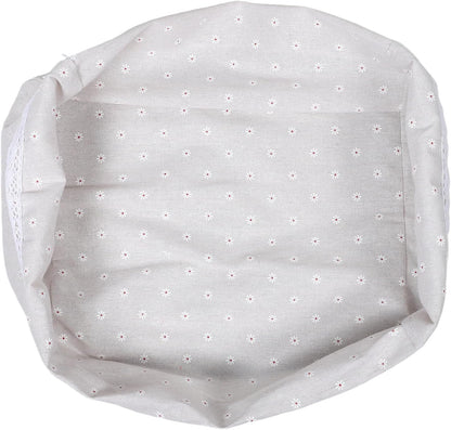 Woven Basket Liner Replacement for Baby Nursery - Breathable Washable Floral Fabric Insert for Nursery Diaper Caddy, Toy Organizer, Laundry Hamper