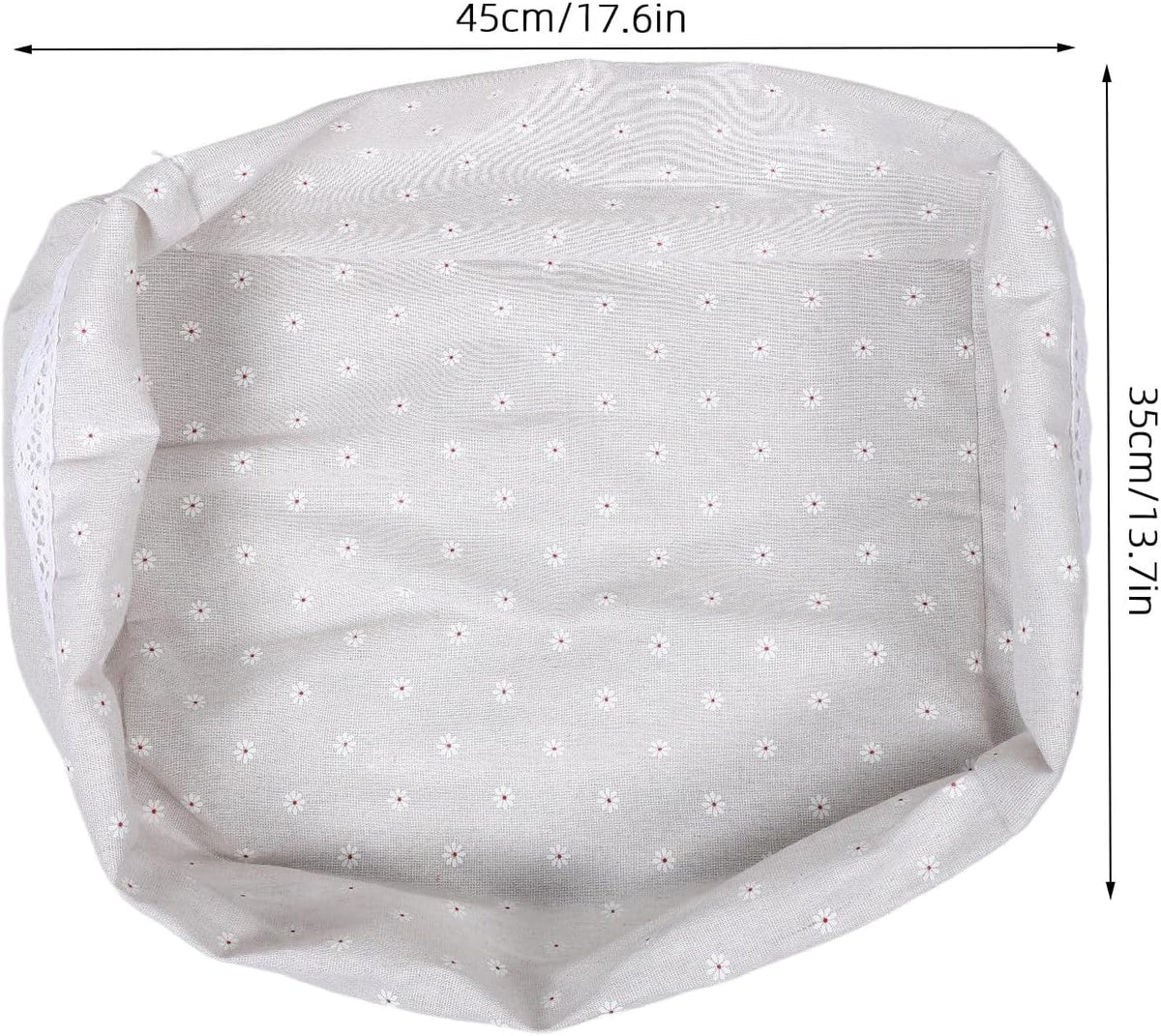 Woven Basket Liner Replacement for Baby Nursery - Breathable Washable Floral Fabric Insert for Nursery Diaper Caddy, Toy Organizer, Laundry Hamper
