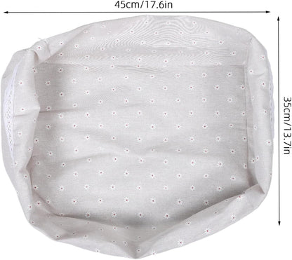 Woven Basket Liner Replacement for Baby Nursery - Breathable Washable Floral Fabric Insert for Nursery Diaper Caddy, Toy Organizer, Laundry Hamper
