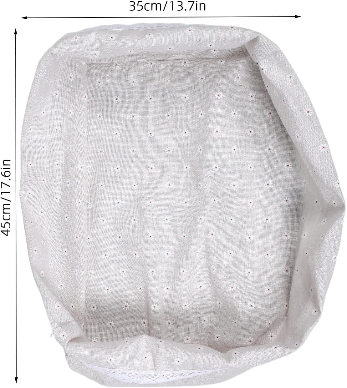 Woven Basket Liner Replacement for Baby Nursery - Breathable Washable Floral Fabric Insert for Nursery Diaper Caddy, Toy Organizer, Laundry Hamper