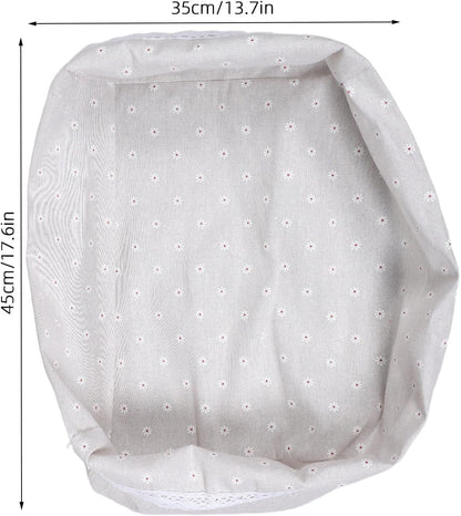 Woven Basket Liner Replacement for Baby Nursery - Breathable Washable Floral Fabric Insert for Nursery Diaper Caddy, Toy Organizer, Laundry Hamper