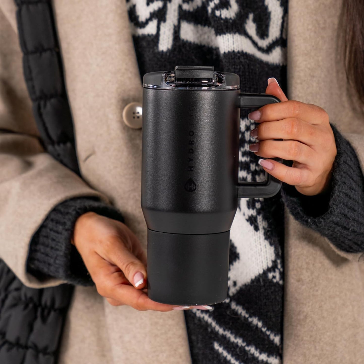 Coffee Traveler 20oz Ceramic-Lined Mug with Handle, Dune