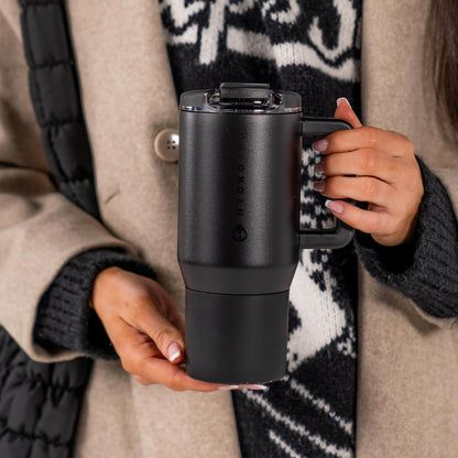 Coffee Traveler 20oz Ceramic-Lined Mug with Handle, Dune