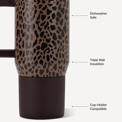 Coffee Traveler 20oz Ceramic-Lined Mug with Handle, Dune