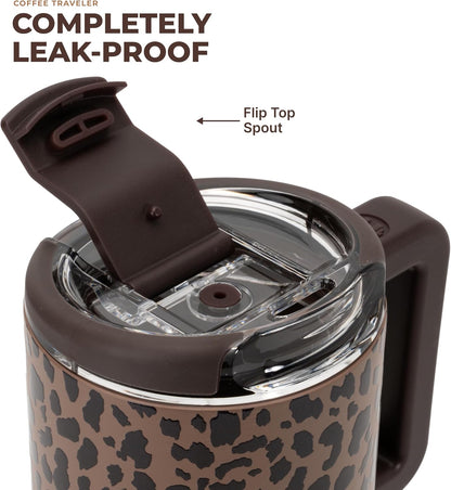 Coffee Traveler 20oz Ceramic-Lined Mug with Handle, Dune