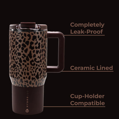 Coffee Traveler 20oz Ceramic-Lined Mug with Handle, Dune